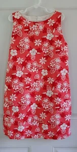 Maria Casero Tropical Coral Floral Shift Dress Beach Girls Size 8 - Picture 1 of 7