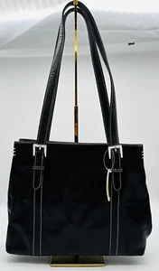 Preston & York Black Leather Handbag Purse Aniline H-312439 NWT Adjustable Strap - Picture 1 of 15