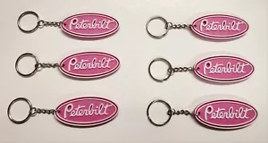 Peterbilt PINK Logo 3D Printed Keychain 6 Pcs. Reseller Wholesale Package - Picture 1 of 9