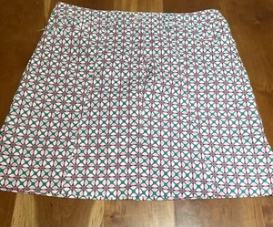 Pickle Ball Tennis Golf Skort Skirt Pink Green Stretch Athletic Sz 8 - Picture 1 of 10