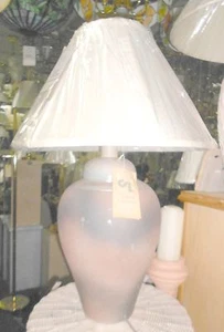 TABLE LAMP Rust Grey Silver Splatter Painted Ceramic CLEARANCE $249 MSRP NEW - Picture 1 of 1