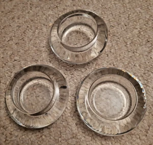 3 Teelichthalter aus Glas, ca. 7 cm Ø, 2,5 cm hoch - Bild 1 von 1