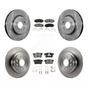 Front Rear Disc Brake Rotor And Semi-Metallic Pad Kit For Honda Accord Crosstour - Picture 1 of 2