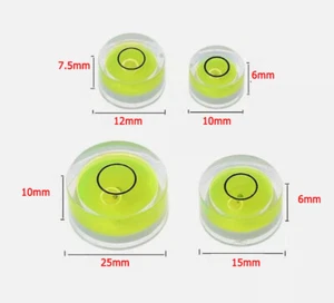 5 Pcs Round Mini Bubble Level Spirit Level Bullseye Level Measurement Instrument - Picture 1 of 11