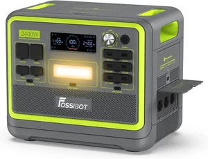 FOSSiBOT F2400 2400W Portable Power Station 2048Wh LiFePO4 Solar Generator Green - Picture 1 of 24