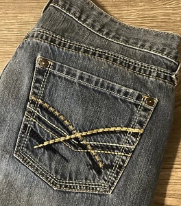 Ariat M5 Slim Straight Medium Wash Blue Jeans Size 34x30 (34x29) - Picture 1 of 12