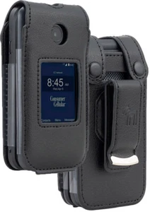 Noir Étui Clip Ceinture pour Consommateur Cellulaire Verve Snap Phone (Telstra - Photo 1 sur 9