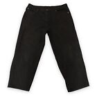 Eddie Domani Jeans Mens 40x30 Black Straight Fit Denim Dark Wash 40B Big 38x27.5