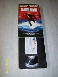 Hard Rain VHS 98 Christian Slater Morgan Freeman Randy Quaid Vcr Action Movie - Picture 1 of 1
