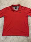 The North Face Men's Red Horizon Polo Short Sleeve Snap Closure Men’s Large