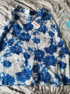Bnwt Farhi Skirt Size 12 Blue And White - Picture 1 of 5