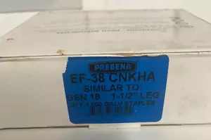 Prebena 18ga verzinkte Heftklammern 1-1/2" Bein schmale Krone 4000 Stück EF-38 CNKHA - Bild 1 von 4