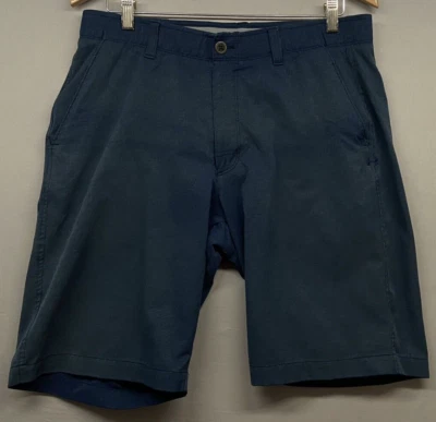 Pantalones Cortos de Golf Under Armour Para Hombres 36 Heat Gear Azul Plano Frontal-Elástico Match Play Foto 1 de 4