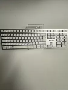 Cherry KC 6000C Slim Mac Keyboard - Silver/White Connectivity: Wired *FAULTY* - Picture 1 of 6