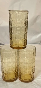3 Libbey OLD (1969) Pisa Gold Amber Highball Glasses 5.25”x 2 5/8” Perfect MCM - Picture 1 of 3