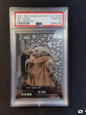 The Child PSA 10 Star Wars The Mandalorian 2021 Topps crystal #CR3 Lucasfilm - Photo 1/2