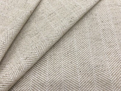 Thibaut Crypton Upholstery Fabric- Hamilton Herringbone / Linen 6.50 yds W80678 - Image 1 of 3