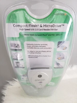 Ge HO97930 USB 2.0 Compact Flash I & II Microdrive Card Reader Plug and Play - Image 1 of 4
