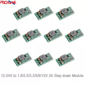 10 Stück Mini DC-DC 4-17V bis 1,8/2,5/3,3/5/9/12V 3A Step-Down-Modul Buck Board - Bild 1 von 6