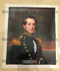David Glasgow Farragut New Orleans Frigate Essex Navy Hand Painted Oil Painting - Picture 1 of 3