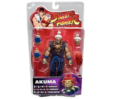 Figura de acción Street Fighter Round 4 Akuma Sota Toys Capcom 2005 nueva Foto 1 de 4
