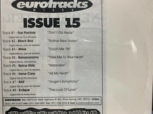 EUROTRACKS 15 LP FUN FACTORY BLACK BOX 49ERS RAF ECLISPE IRENE CARA BANANARAMA - Picture 1 of 1