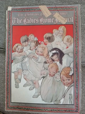 1910 December 15 Ladies' Home Journal Christmas Kewpie Palmer Cox Cut Out Doll  — 第 1/4 张图片