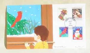 Dunne 1994 Colorano Christmas FDC signiert und nummeriert, 34/125 - Bild 1 von 3