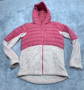 EUC Columbia Girls Jacket Puffer/Fleece Large (14-16) Pink Color Block - Picture 1 of 6