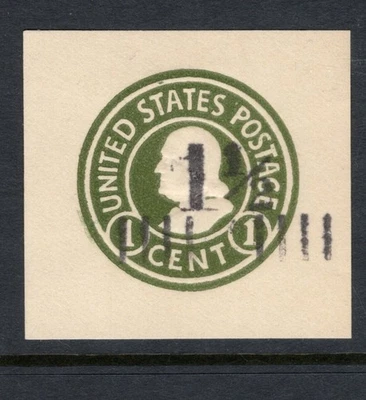 US Scott U495 Die 3 Mint Hinged Cut Squares - CV 2.10$ - Image 1 of 2