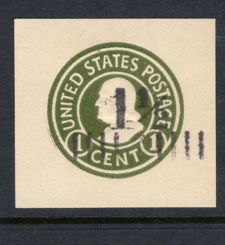 US Scott U495 Die 3 Mint Hinged Cut Squares - CV 2.10$ - Image 1 of 2