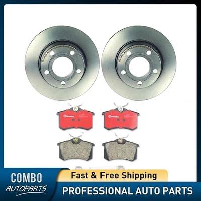 Juego de pastillas de freno de disco trasero rotor de freno de disco para Audi A6 Quattro 2000-2001 Foto 1 de 4