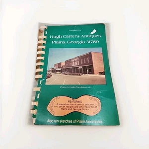 Hugh Carter's Antiques Spiral  Cookbook Plains Georgia Signed Plains Georgia  - Picture 1 of 4