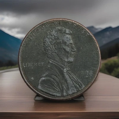 1998 Lincoln Cent- Missing Copper Plating - Image 1 of 2
