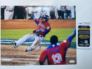 ERICK AYBAR Autograph Signed 11x14 Photo Picture Dominican Republic Baseball COA - Picture 1 of 2