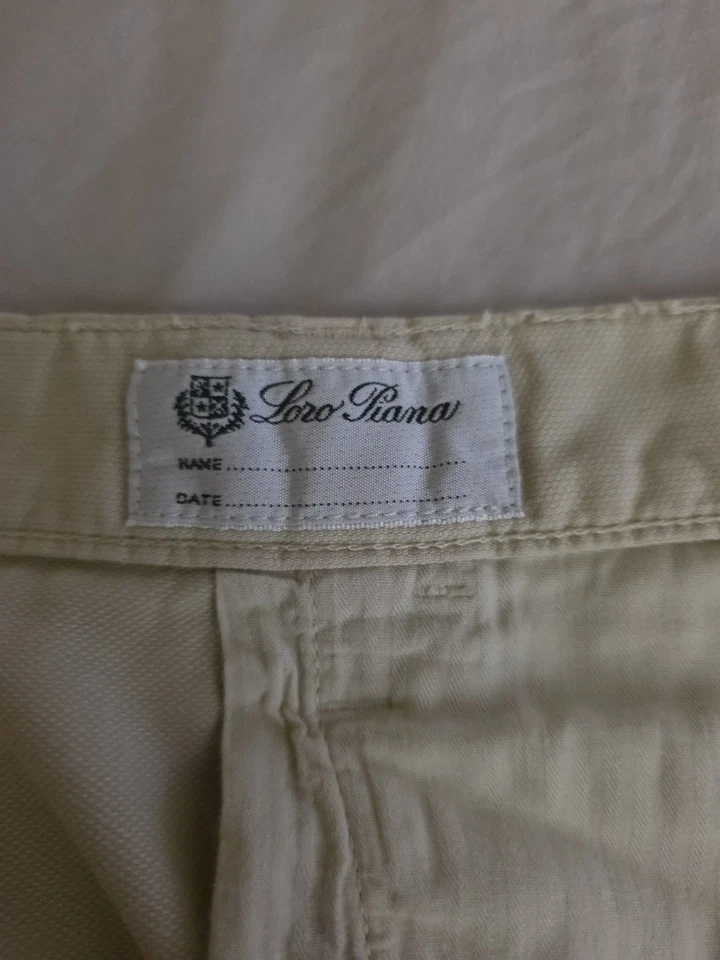 Pantalones Loro Piana Para Hombres 36 Tostados 5 Bolsillos Informales Mezcla de Algodón Estilo Chino Lujo Foto 1 de 3