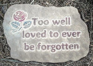 Rose memorial mold plaster concrete cement plastic mould 14.5" x 10" x 3/4" - Picture 1 of 3