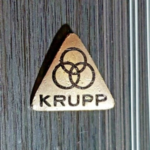 Krupp Brosche silbern schwarz emailliert größere Version ALT+ORIGINAL - 22x20mm - Picture 1 of 2