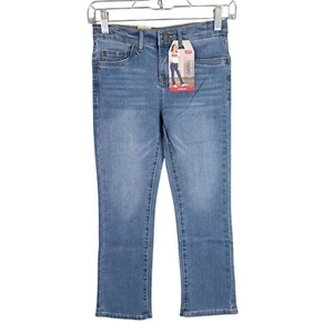 Girls Levi's Denim Blue Jeans Boot Cut Med Wash Slim Mid Rise Stretch Size 8 - Picture 1 of 10