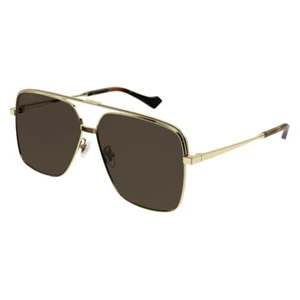 New GUCCI GG1099SA 003 Gold/Brown 61-13-150 Sunglasses - Picture 1 of 2