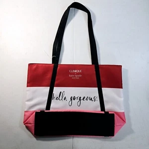 Bolso de Mano Clinique/Kate Spade New York "Hola, Gorgeous" Reutilizable 12" X 16" - Imagen 1 de 7