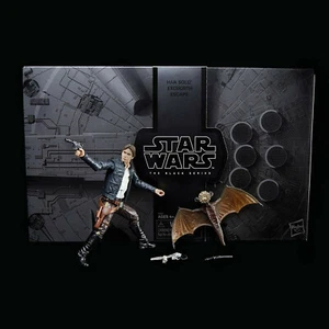 JUEGO DE FIGURAS HASBRO STAR WARS SERIE NEGRA SDCC 2018 HAN SOLO EXOGORTH ESCAPE 6" - Imagen 1 de 5