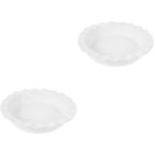 2 Pieces Pizza Plate For Oven Round Shallow Cake Pan Food Single Disc