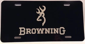 Browning Black Truck Auto Aluminum License Plate tag - Bild 1 von 1