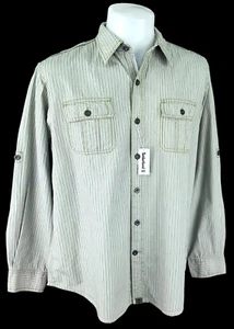 TIMBERLAND Mens Green L/S EVENING SHIRT - L - Chest 48" - RRP £89 - Picture 1 of 13