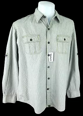 TIMBERLAND Mens Green L/S EVENING SHIRT - L - Chest 48" - RRP £89 - Image 1 of 4