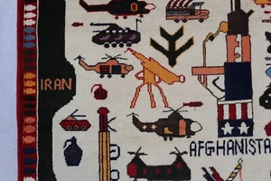 5 x 7 ft Ordnance Pictorial Hand Made Rug. - Picture 1 of 10