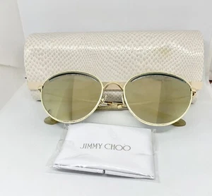 Jimmy Choo MALYA/S J5GJO 59-19-145 Blue Tint Sunglasses With Snakeskin Case - Picture 1 of 20