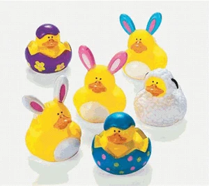 Easter Rubber Ducky Set of 6 (Free Shipping with 6 Purchases) - Picture 1 of 1