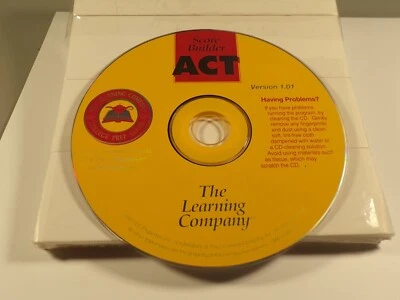 Score Builder ACT Version 1.01 (PC, 1996, The Learning Company) College Prep - Image 1 of 4